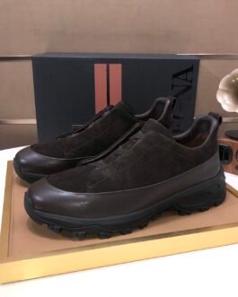 Zegna Triple Stitch Monte marron foncé