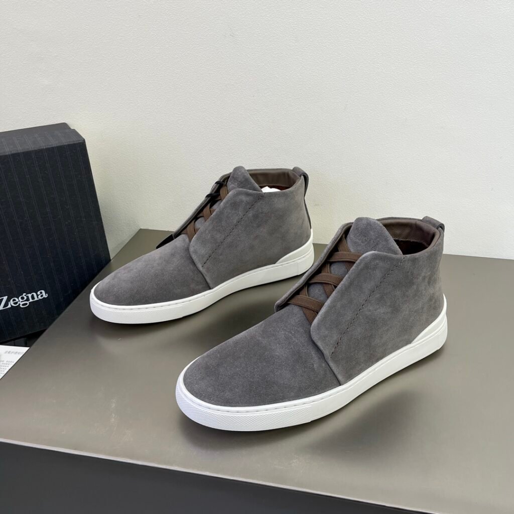 Zegna Triple Stitch Vetta montantes gris