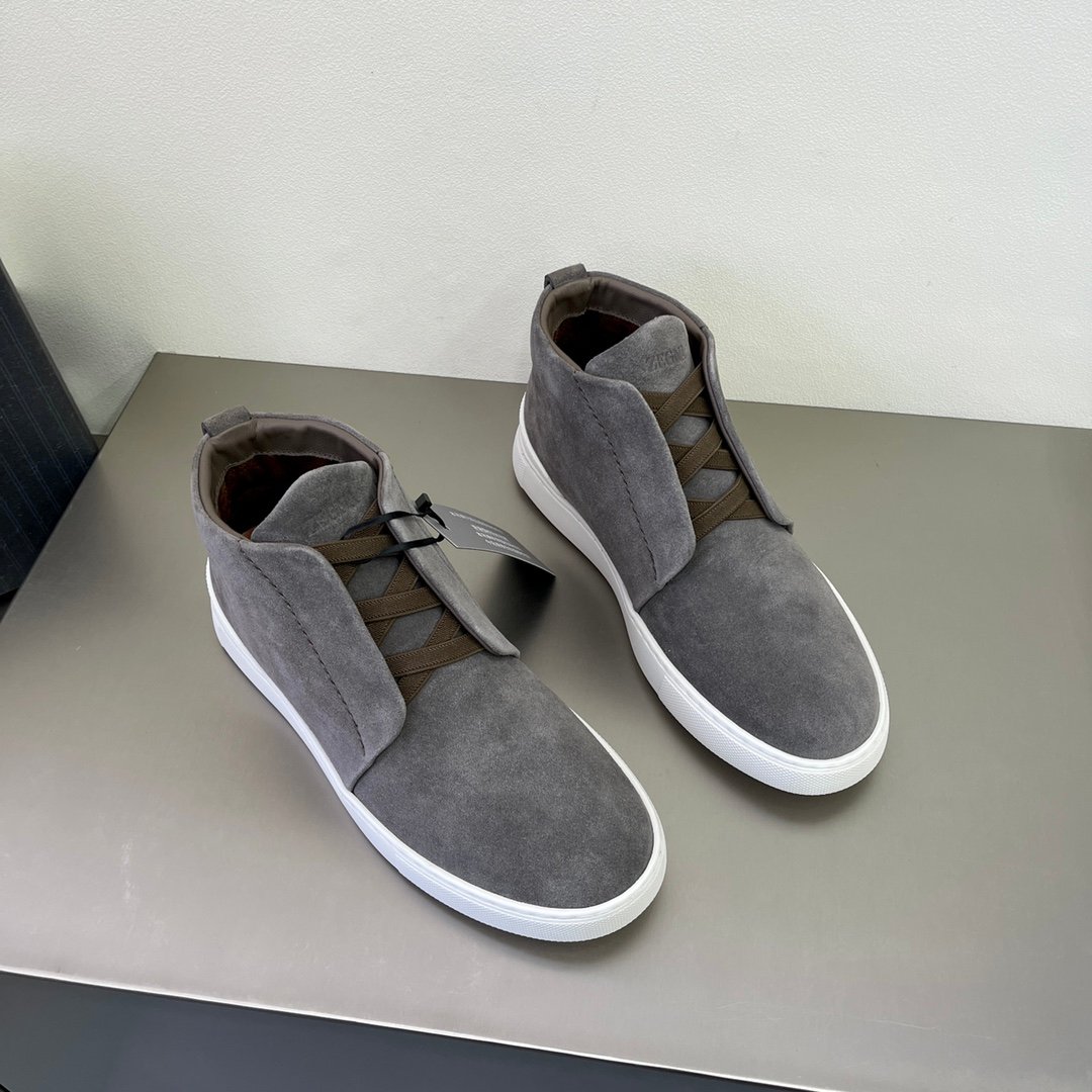 Zegna Triple Stitch Vetta montantes gris – Image 2