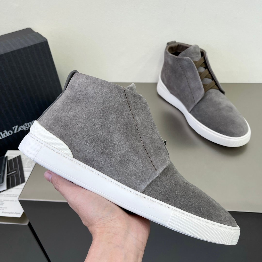Zegna Triple Stitch Vetta montantes gris – Image 3