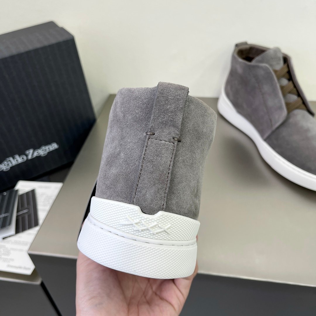 Zegna Triple Stitch Vetta montantes gris – Image 4