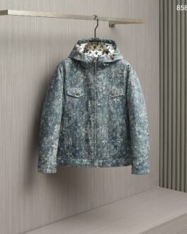Louis Vuitton Veste de Ski Monogram Effet Denim Bleue