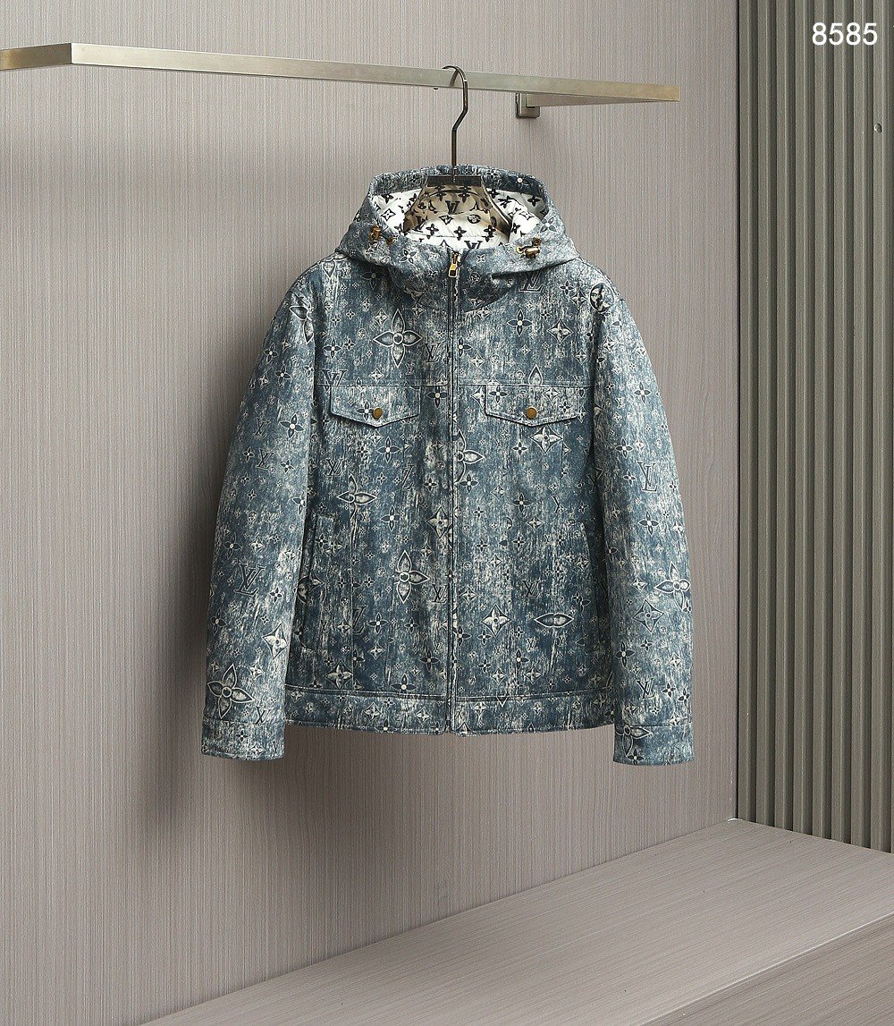 Louis Vuitton Veste de Ski Monogram Effet Denim Bleue