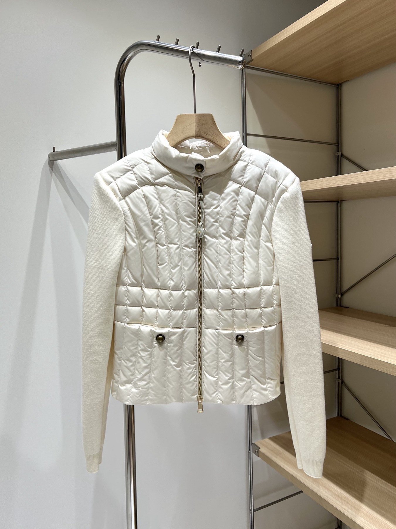 Moncler Veste Matelassée Manches Maille