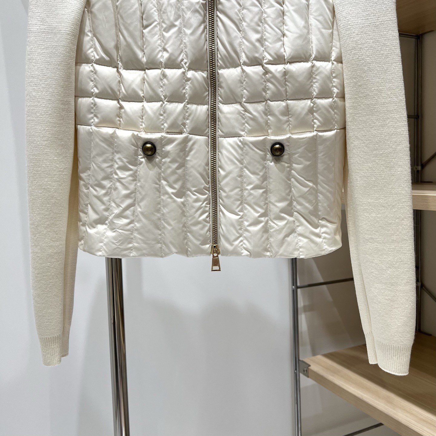 Moncler Veste Matelassée Manches Maille