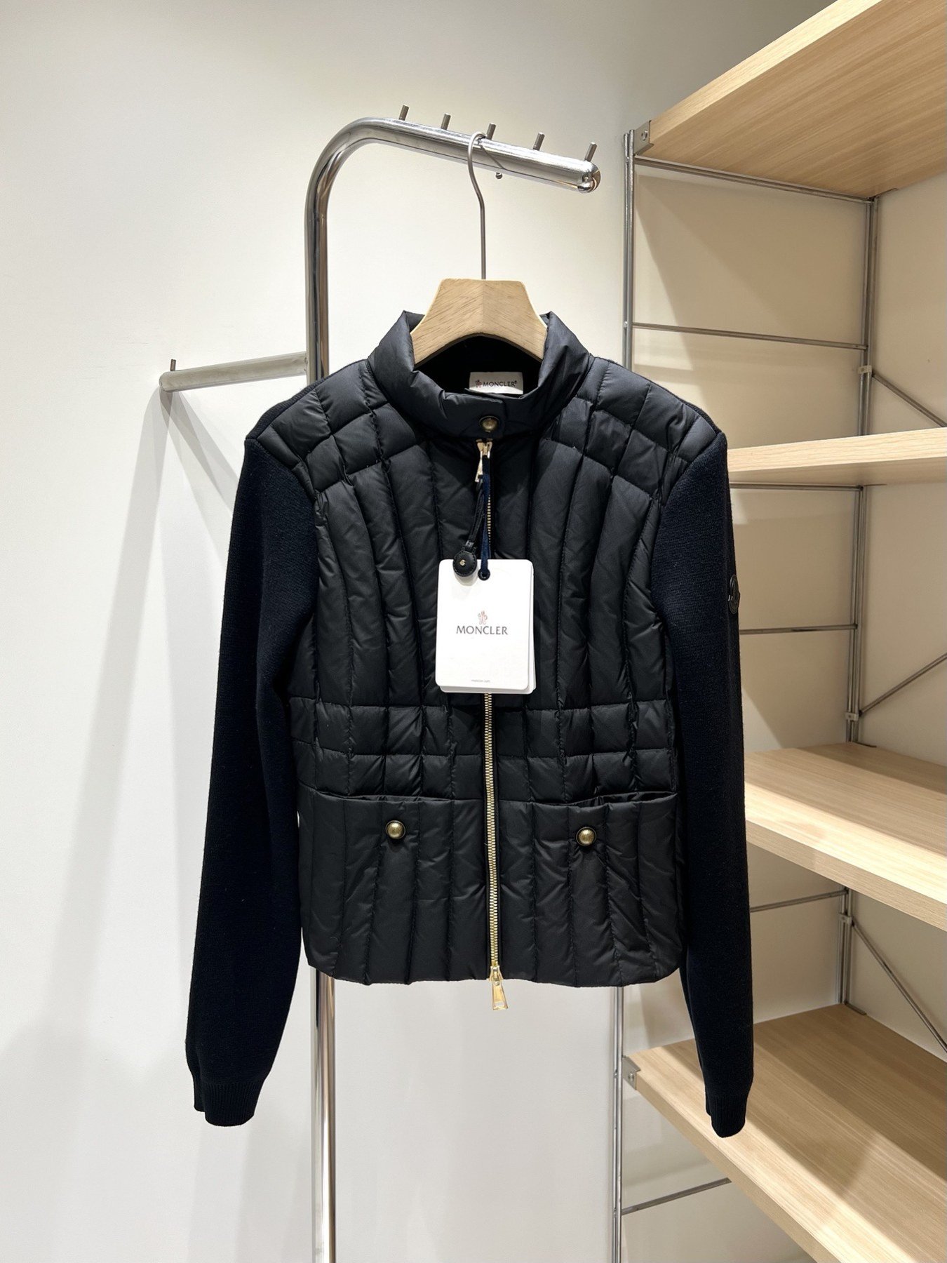 Moncler Veste Matelassée Manches Maille