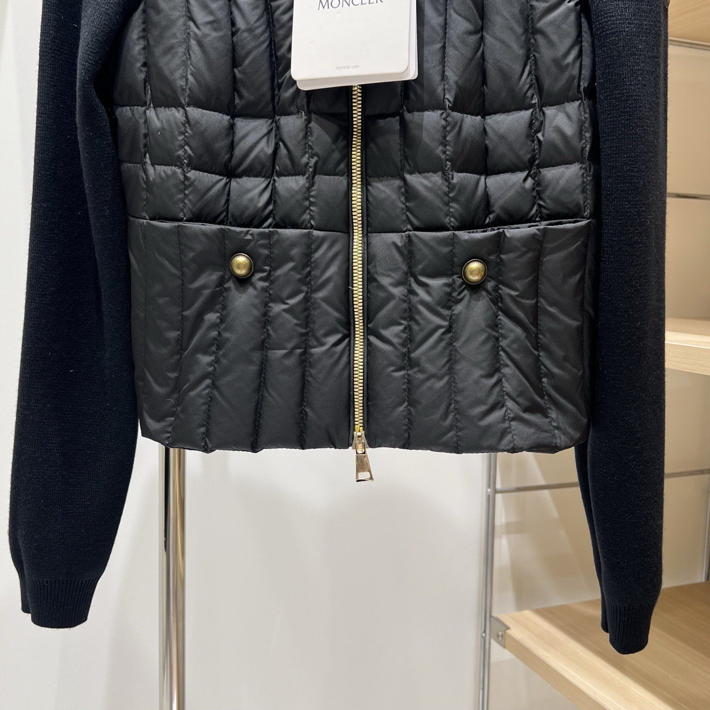 Moncler Veste Matelassée Manches Maille