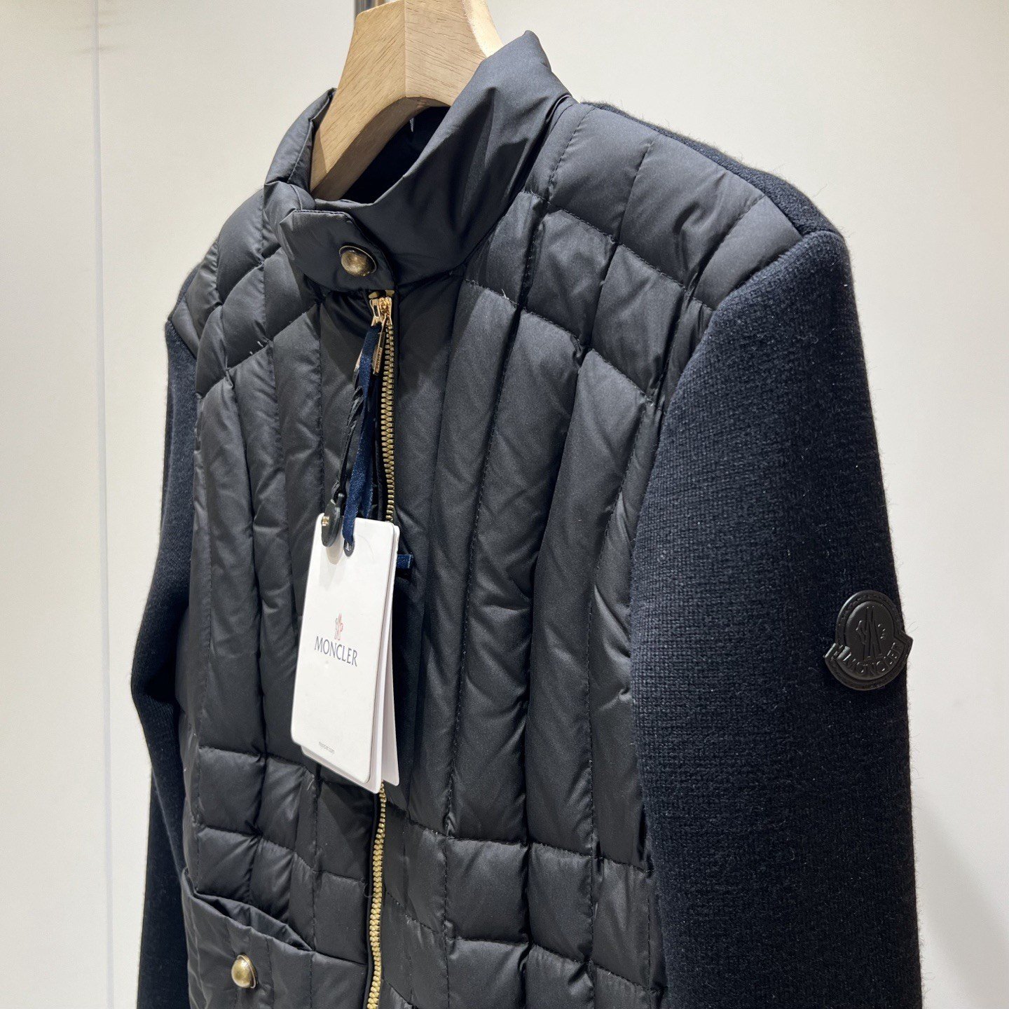 Moncler Veste Matelassée Manches Maille