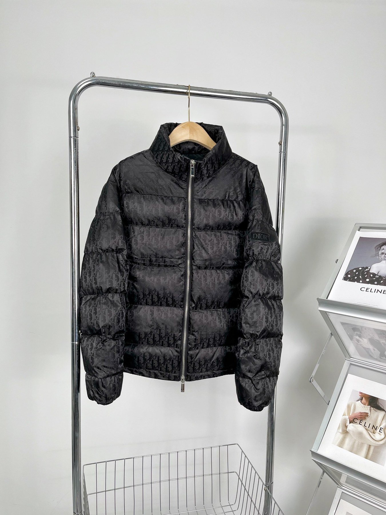 Dior Doudoune Oblique Matelassée Noir