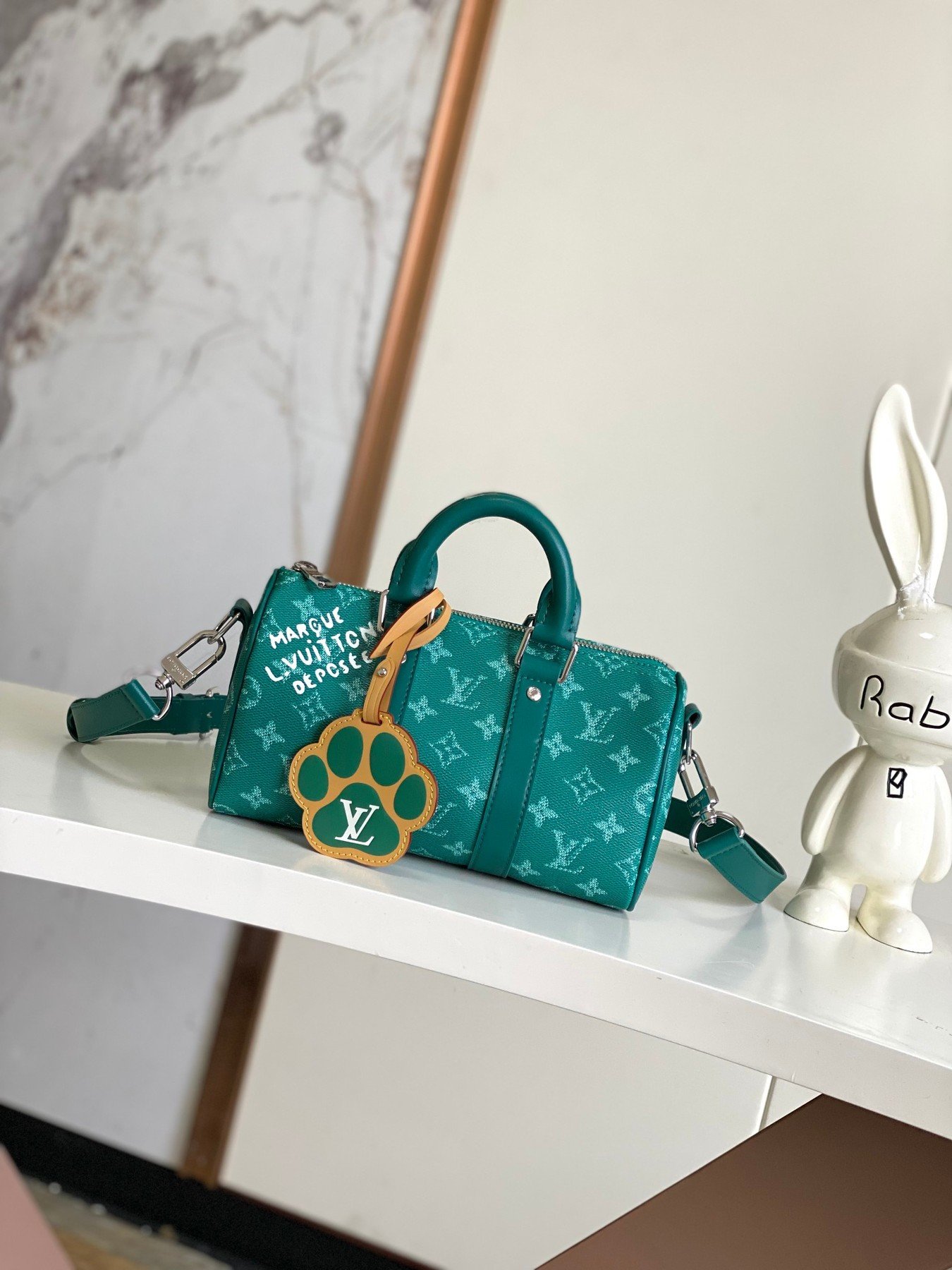 Louis Vuitton Keepall Bandoulière 25 Monogram Vert Turquoise