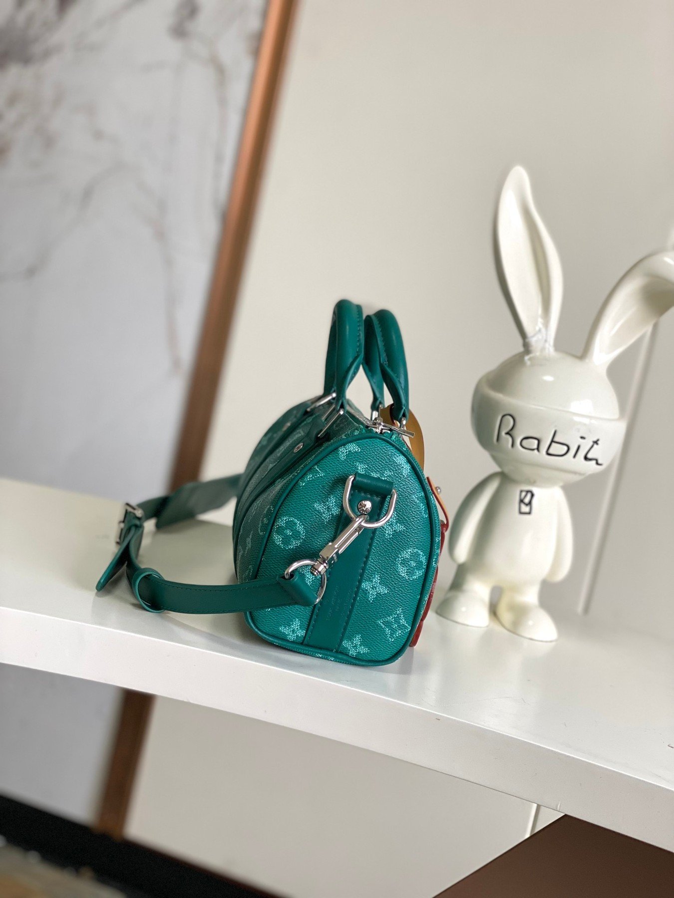 Louis Vuitton Keepall Bandoulière 25 Monogram Vert Turquoise – Image 2