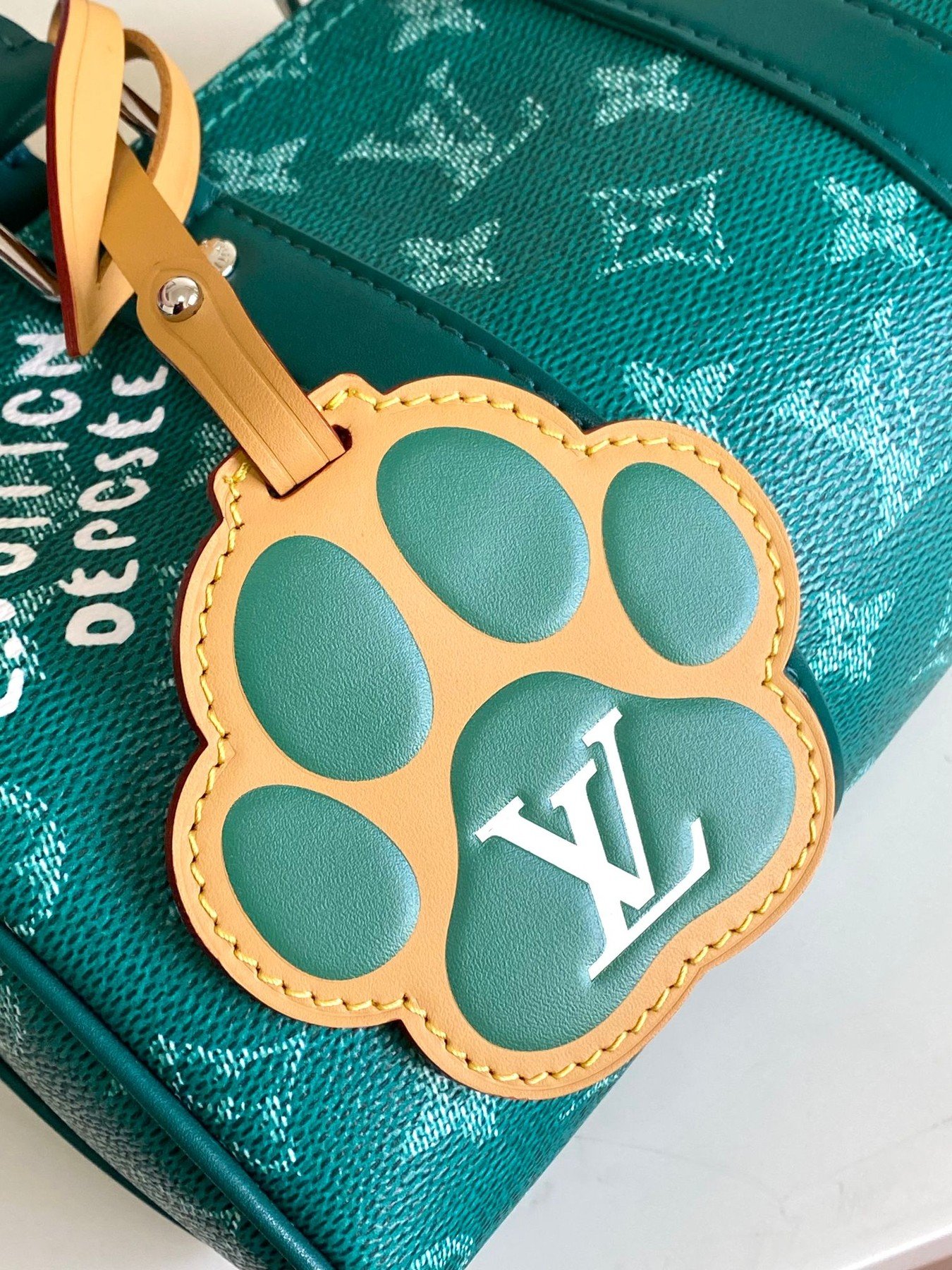 Louis Vuitton Keepall Bandoulière 25 Monogram Vert Turquoise – Image 5