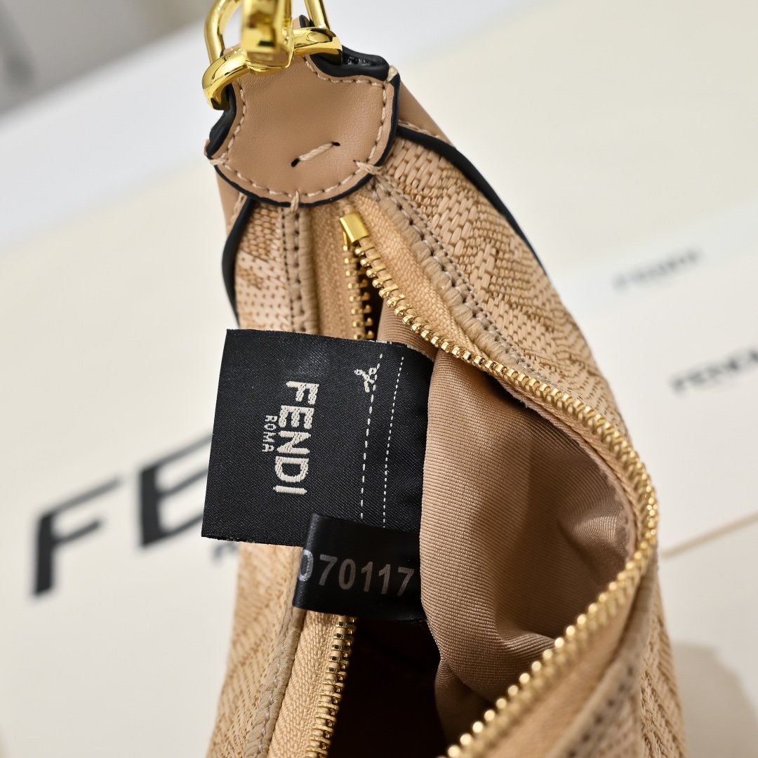 Fendi Fendigraphy Mini FF Franges Beige
