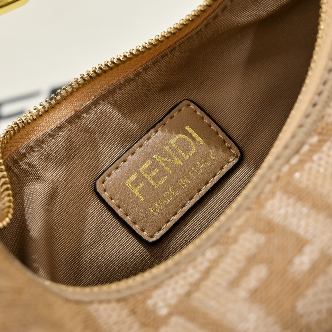 Fendi Fendigraphy Mini FF Franges Beige