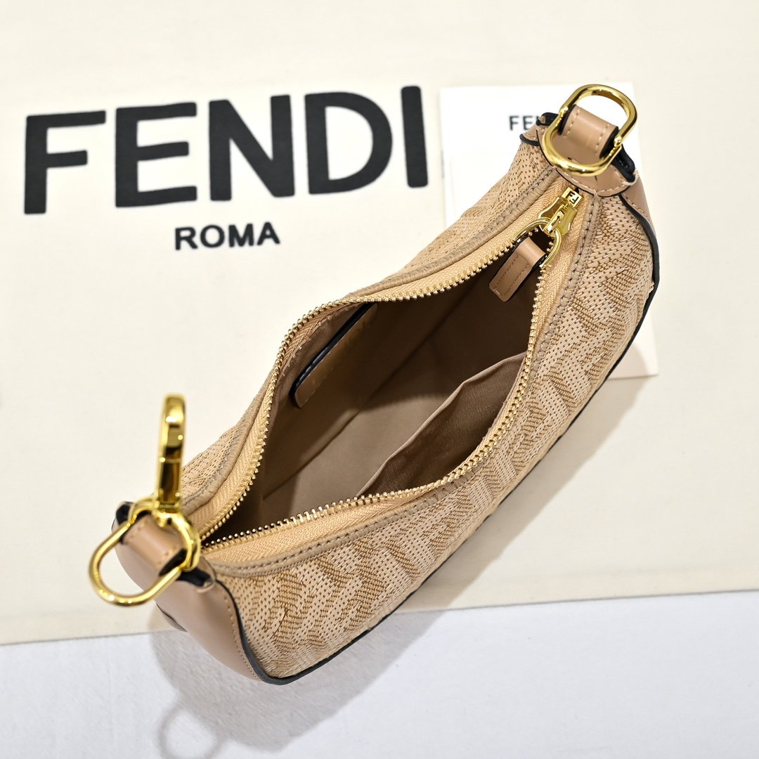 Fendi Fendigraphy Mini FF Franges Beige