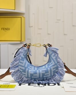 Fendi Fendigraphy Mini FF Franges Bleu