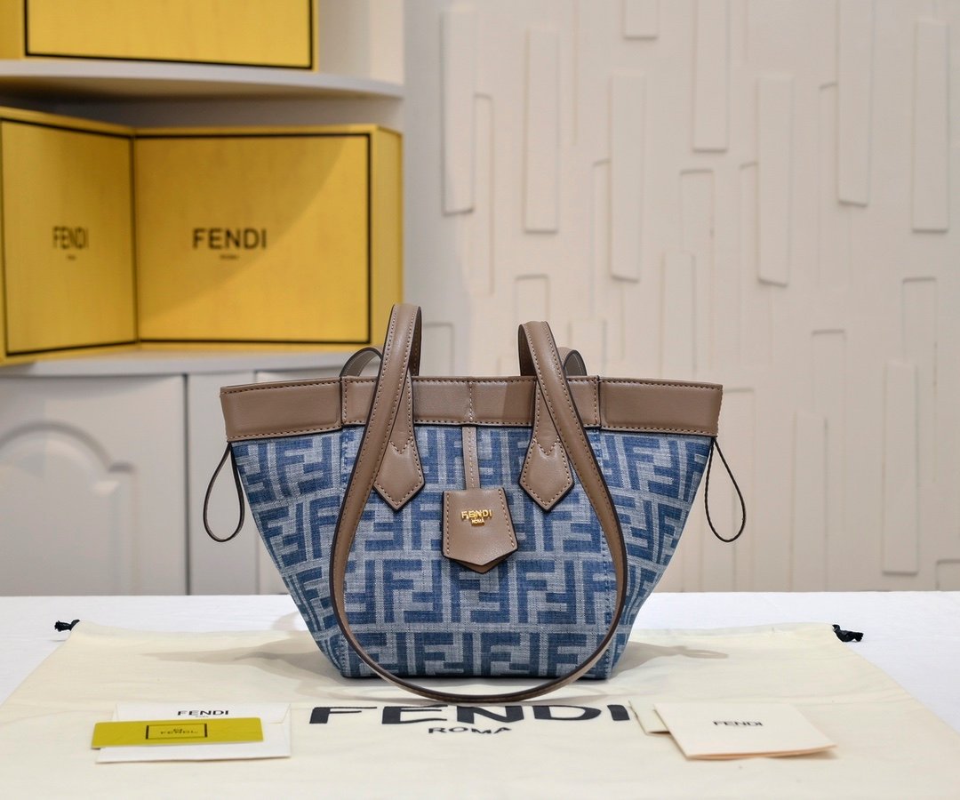 Fendi Origami FF Jacquard Bleu