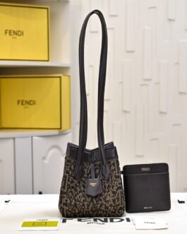 Fendi Origami Mini FF Jacquard Marron