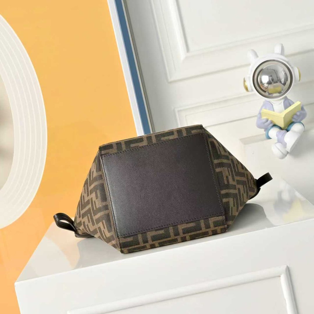 Fendi Shopper FF Jacquard Marron