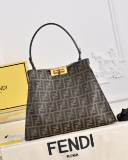 Fendi Way Medium FF Jacquard Marron