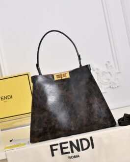 Fendi Way Medium FF Marron Foncé