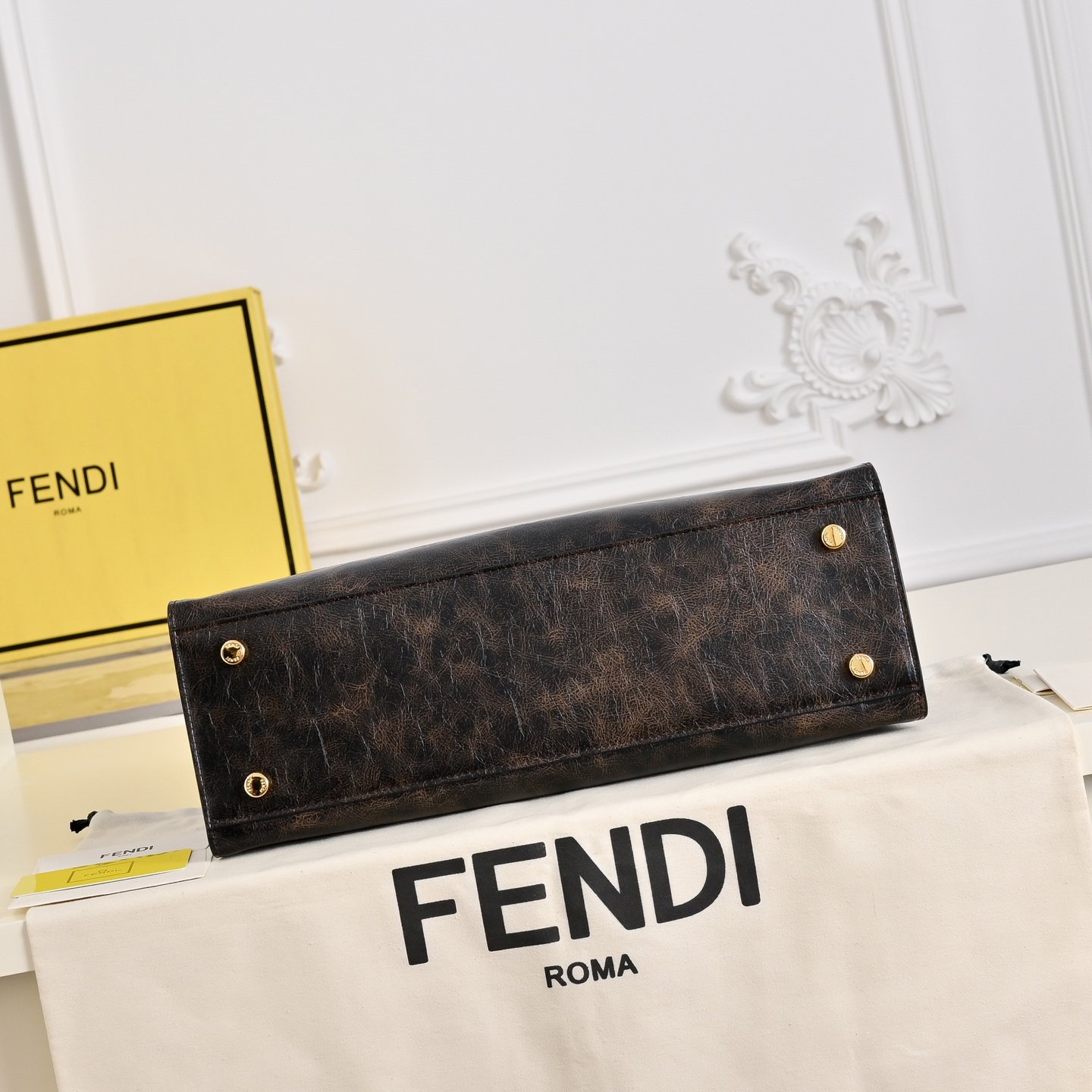 Fendi Way Medium FF Marron Foncé