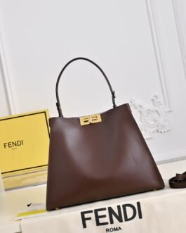Fendi Way Medium Marron Foncé Intérieur Violet