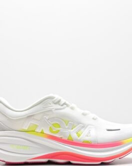 HOKA Clifton Pro Blanc Rose Fluo Jaune