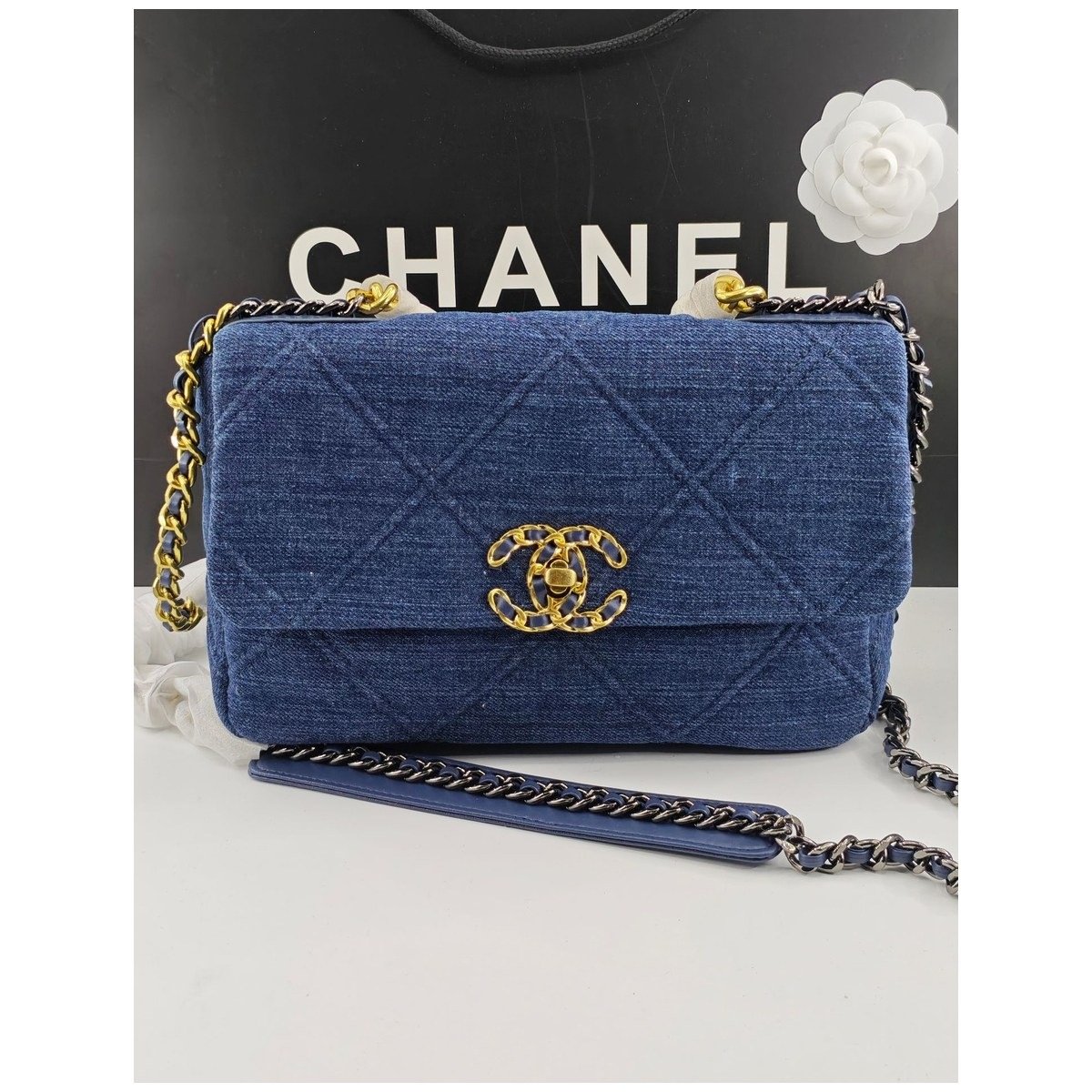 Chanel Flap Bag Denim – Bleu denim