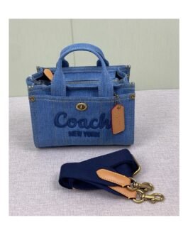 Coach Cargo Tote Denim 20 cm – Bleu denim