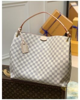 Louis Vuitton Graceful PM Damier Azur – Blanc et Beige