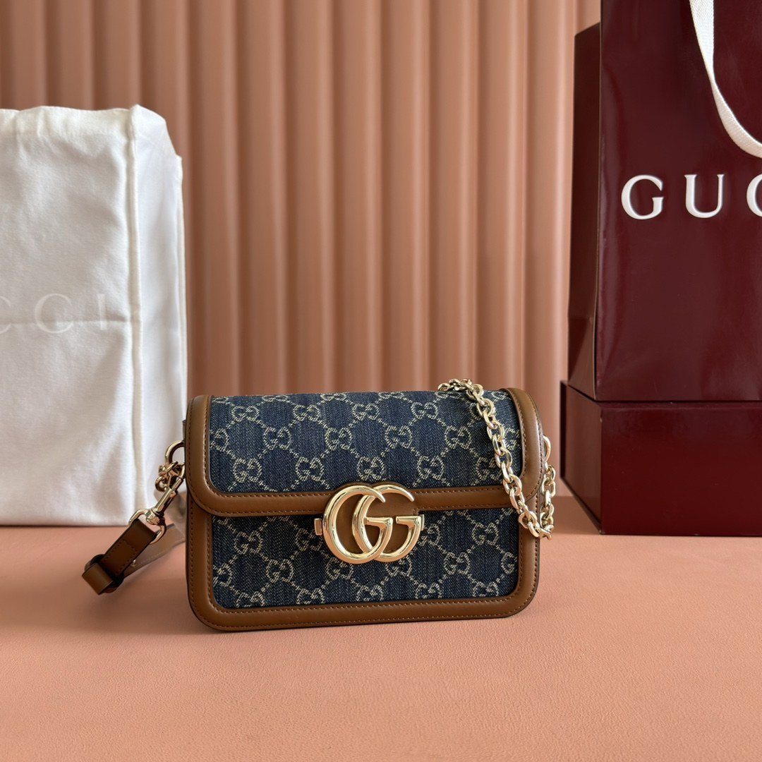 Gucci GG Marmont Small Bleu Denim