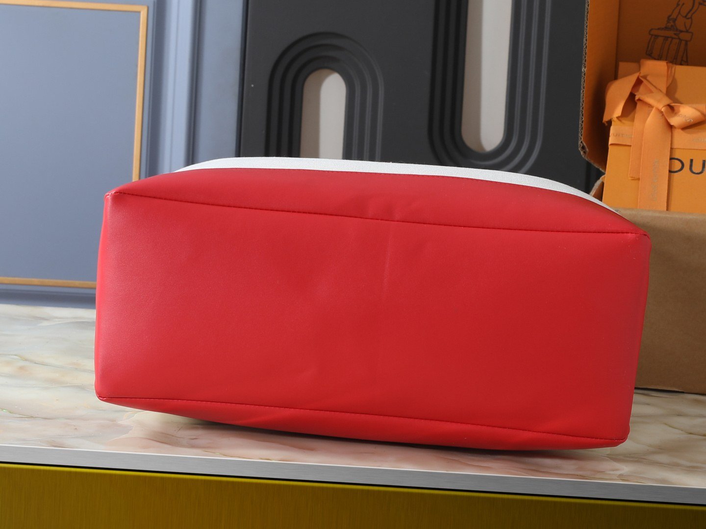 Louis Vuitton Mini Shopper Tote 26 cm Blanc Rouge