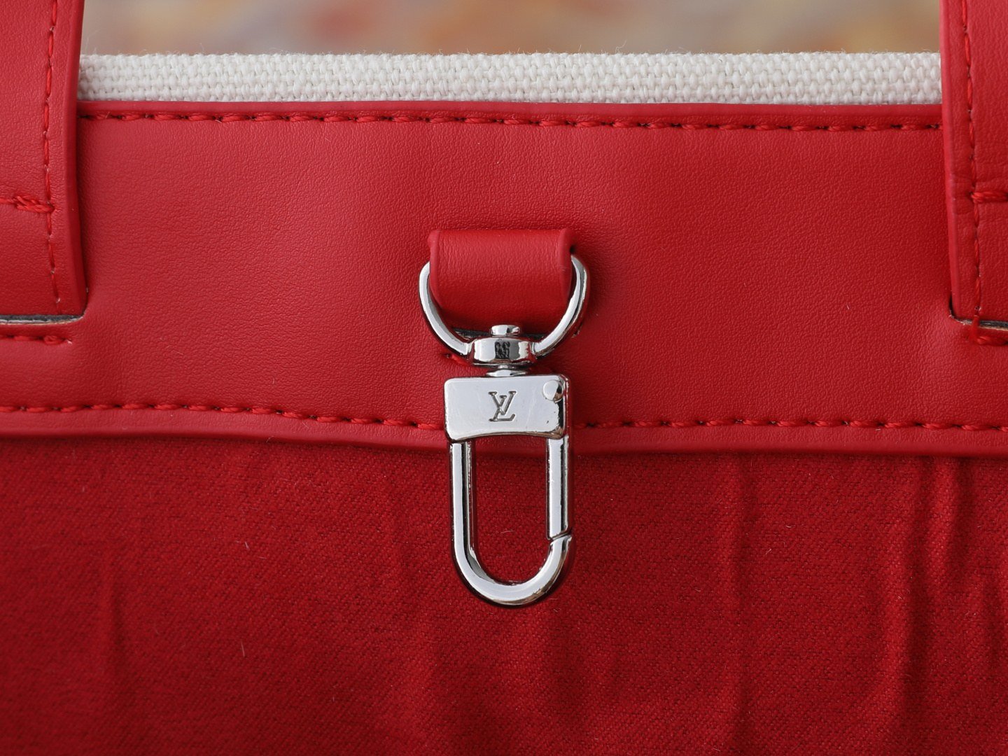 Louis Vuitton Mini Shopper Tote 26 cm Blanc Rouge