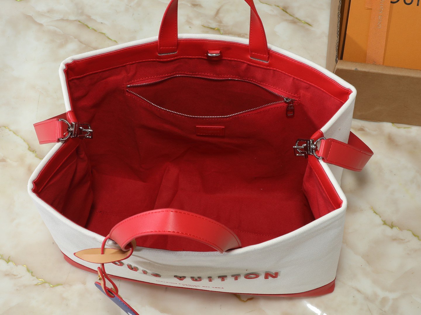 Louis Vuitton Mini Shopper Tote 26 cm Blanc Rouge
