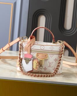 Louis Vuitton Pochette chaîne Vanity 19 cm Blanc Rose