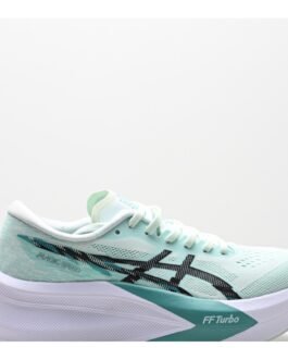 ASICS MAGIC SPEED 4 – Menthe / Blanc / Bleu pétrole
