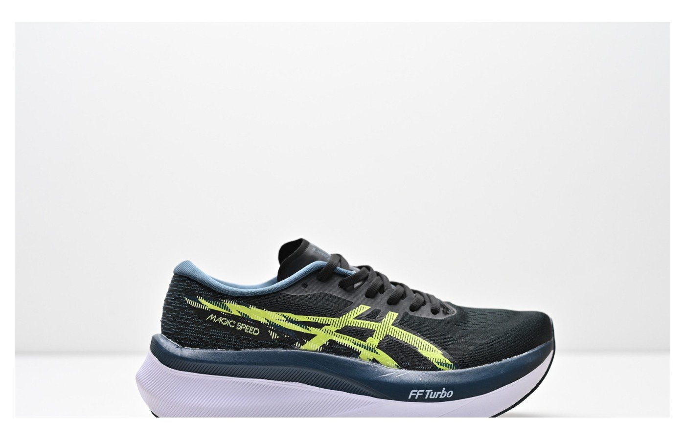 ASICS MAGIC SPEED 4 – Noir / Bleu marine / Lime