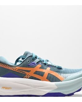 ASICS TRABUCO MAX 5 – Bleu pétrole / Orange / Violet