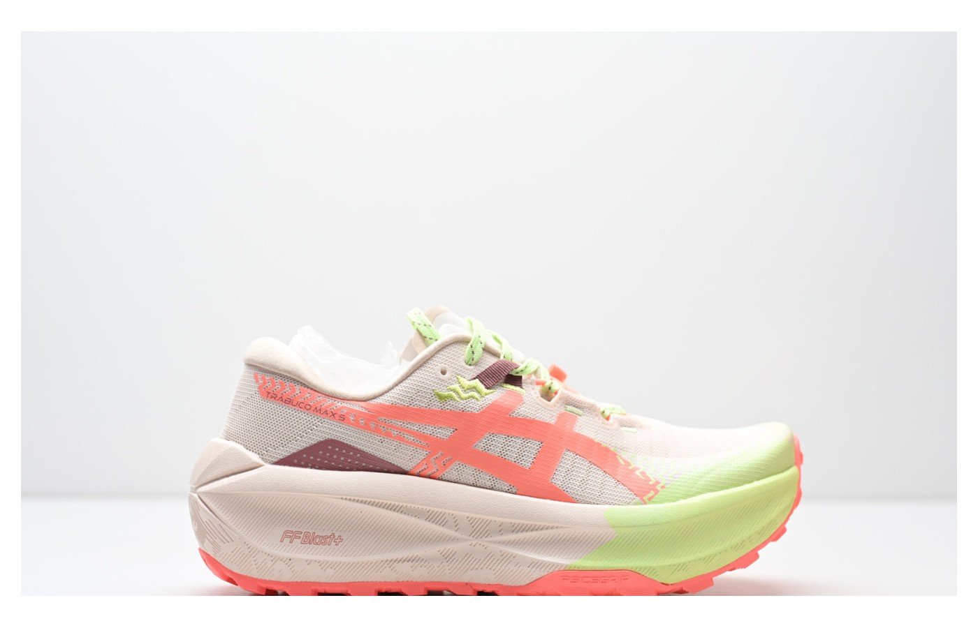 ASICS TRABUCO MAX 5 – Blanc / Corail / Lime