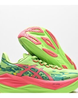 ASICS SUPERBLAST 3 – Vert fluo / Rose corail