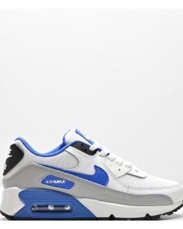 Nike Air Max 90 – Blanc Gris et Bleu Royal