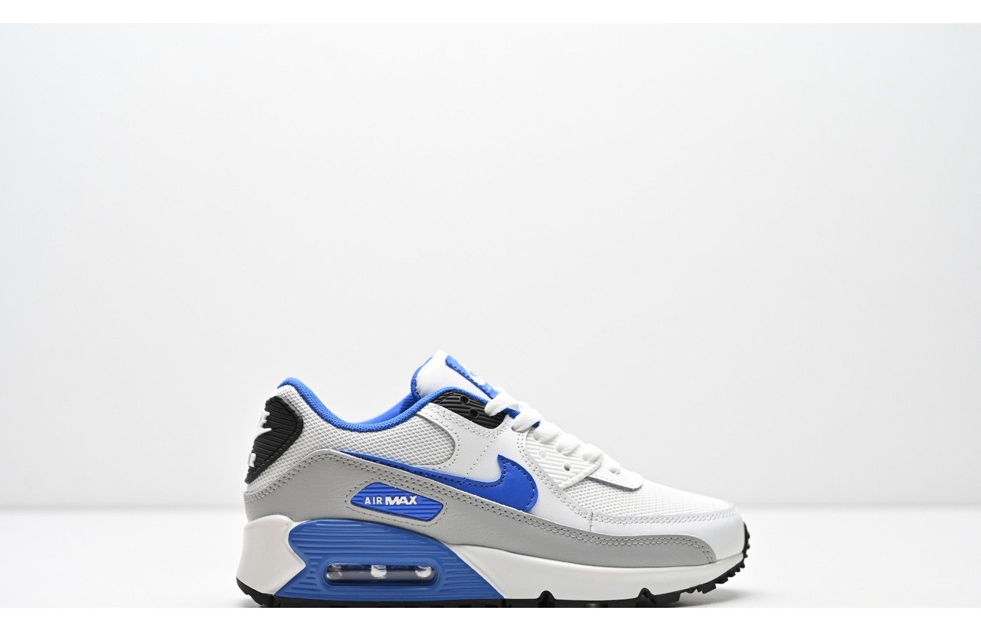 Nike Air Max 90 – Blanc Gris et Bleu Royal