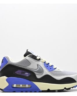 Nike Air Max 90 – Gris Noir Bleu Royal et Creme