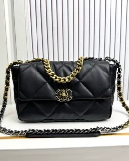 Chanel 19 Flap Bag – Noir – chaîne dorée et noire