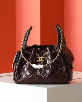 Chanel 22 Bag – Bordeaux – chaîne dorée