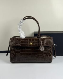 Chanel Coco Handle Croco – Marron