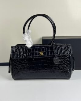 Chanel Coco Handle Croco – Noir