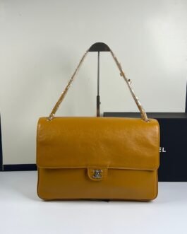 Chanel Flap Bag – Ocre – fermoir argenté