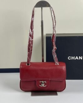 Chanel Mini Flap Bag – Rouge – fermoir argenté